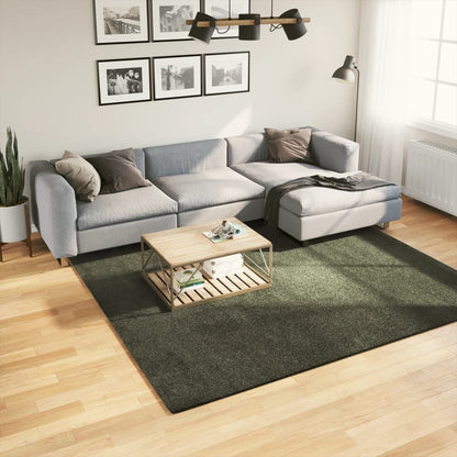 vidaXL Tapis HUARTE à poils courts doux et lavable vert forêt 240x240 cm