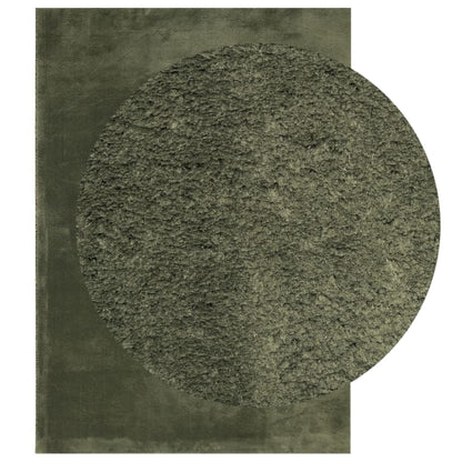 vidaXL Teppich HUARTE Kurzflor Weich und Waschbar Waldgrün 240x340 cm
