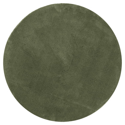 vidaXL Tapis HUARTE à poils courts, doux et lavable vert forêt Ø 80 cm
