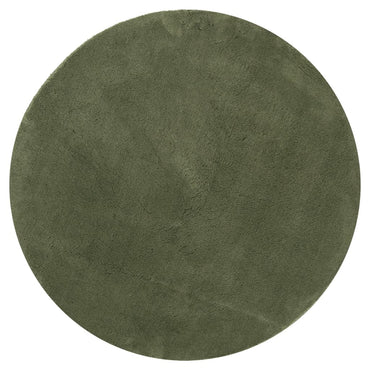 vidaXL Tapis HUARTE à poils courts, doux et lavable, Vert Forêt Ø 120 cm