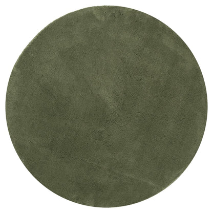 vidaXL Tapis HUARTE à poils courts, doux et lavable, Vert Forêt Ø 120 cm