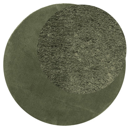 vidaXL Teppich HUARTE Kurzflor Weich und Waschbar Waldgrün Ø 160 cm