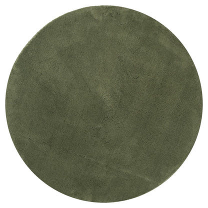vidaXL Teppich HUARTE Kurzflor Weich und Waschbar Waldgrün Ø 200 cm