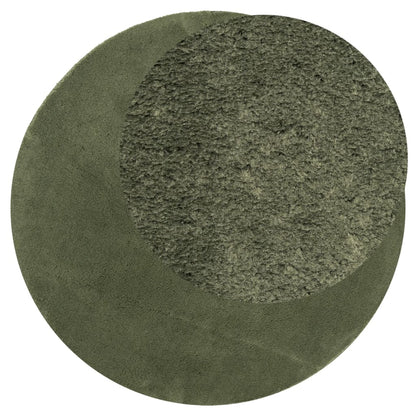 vidaXL Teppich HUARTE Kurzflor Weich und Waschbar Waldgrün Ø 200 cm