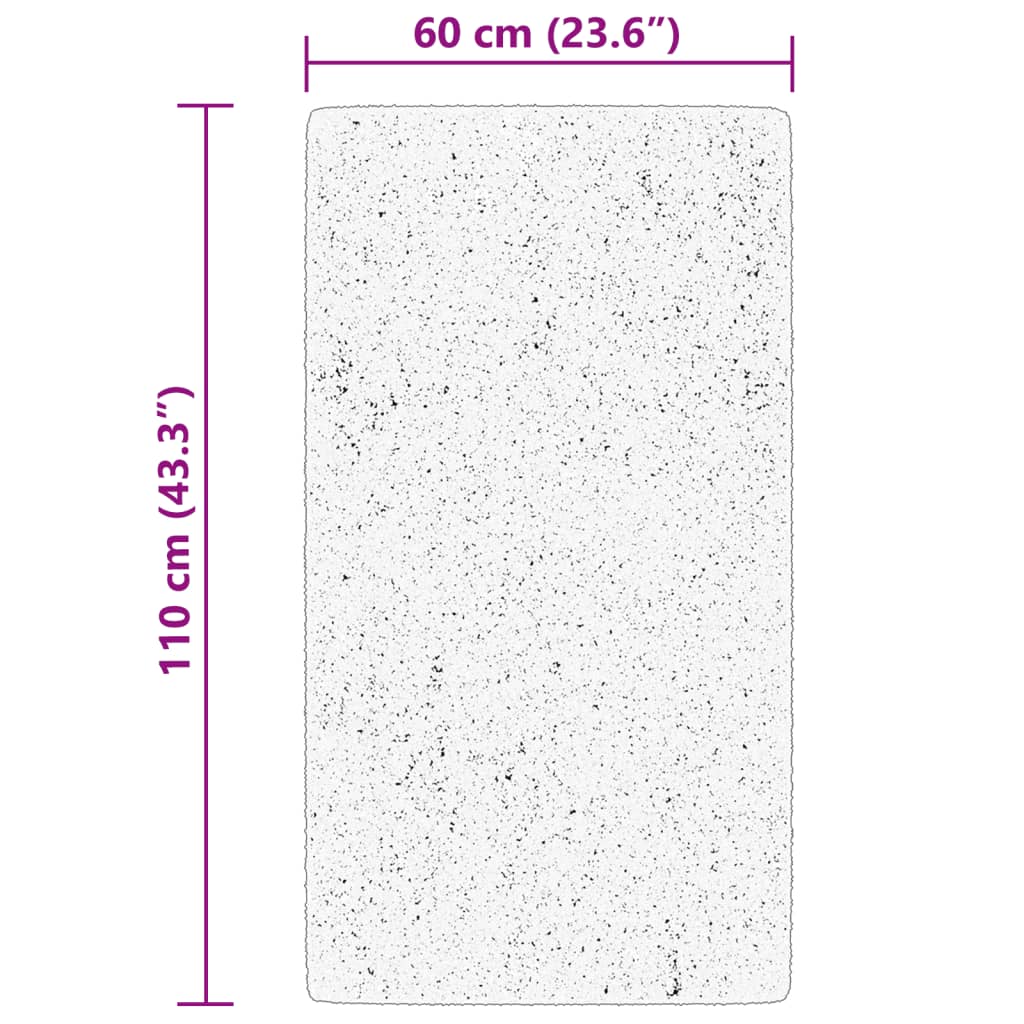 vidaXL Teppich HUARTE Kurzflor Weich und Waschbar Schwarz 60x110 cm
