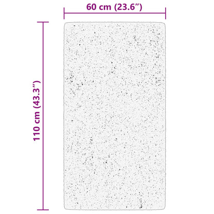 vidaXL Teppich HUARTE Kurzflor Weich und Waschbar Schwarz 60x110 cm