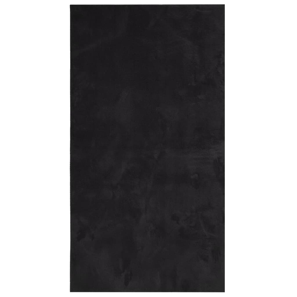 vidaXL Tapis HUARTE à poils courts, doux et lavable, noir 80x150 cm