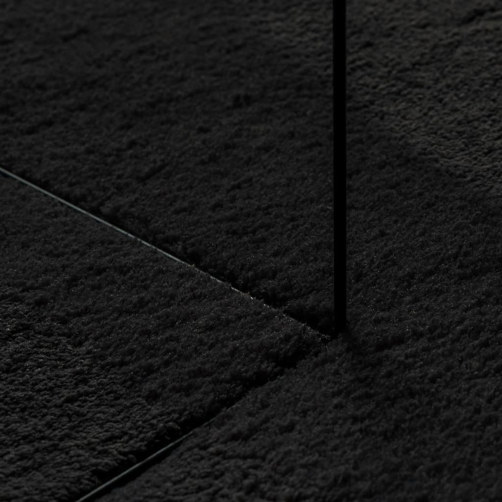 vidaXL Tapis HUARTE à poils courts, doux et lavable, noir 80x150 cm