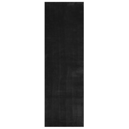 vidaXL Teppich HUARTE Kurzflor Weich und Waschbar Schwarz 80x250 cm