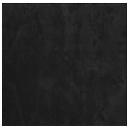 vidaXL Teppich HUARTE Kurzflor Weich und Waschbar Schwarz 120x120 cm