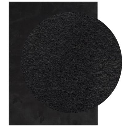 vidaXL Tapis HUARTE à poils courts, doux et lavable, noir 120x170 cm
