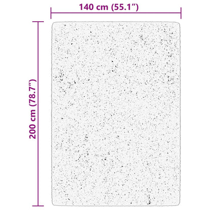 vidaXL Tapis HUARTE à poils courts doux et lavable Noir 140x200 cm