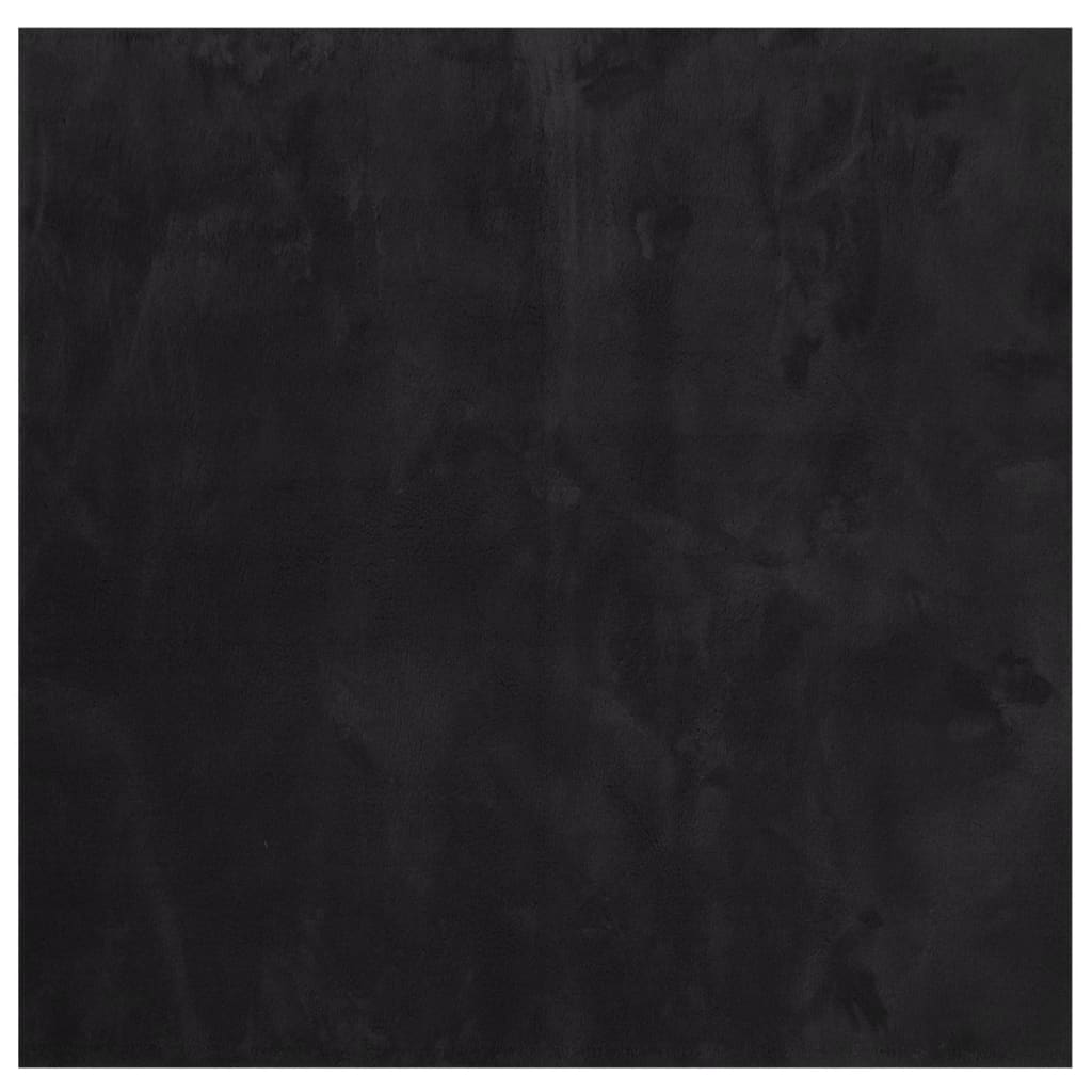 vidaXL Teppich HUARTE Kurzflor Weich und Waschbar Schwarz 160x160 cm