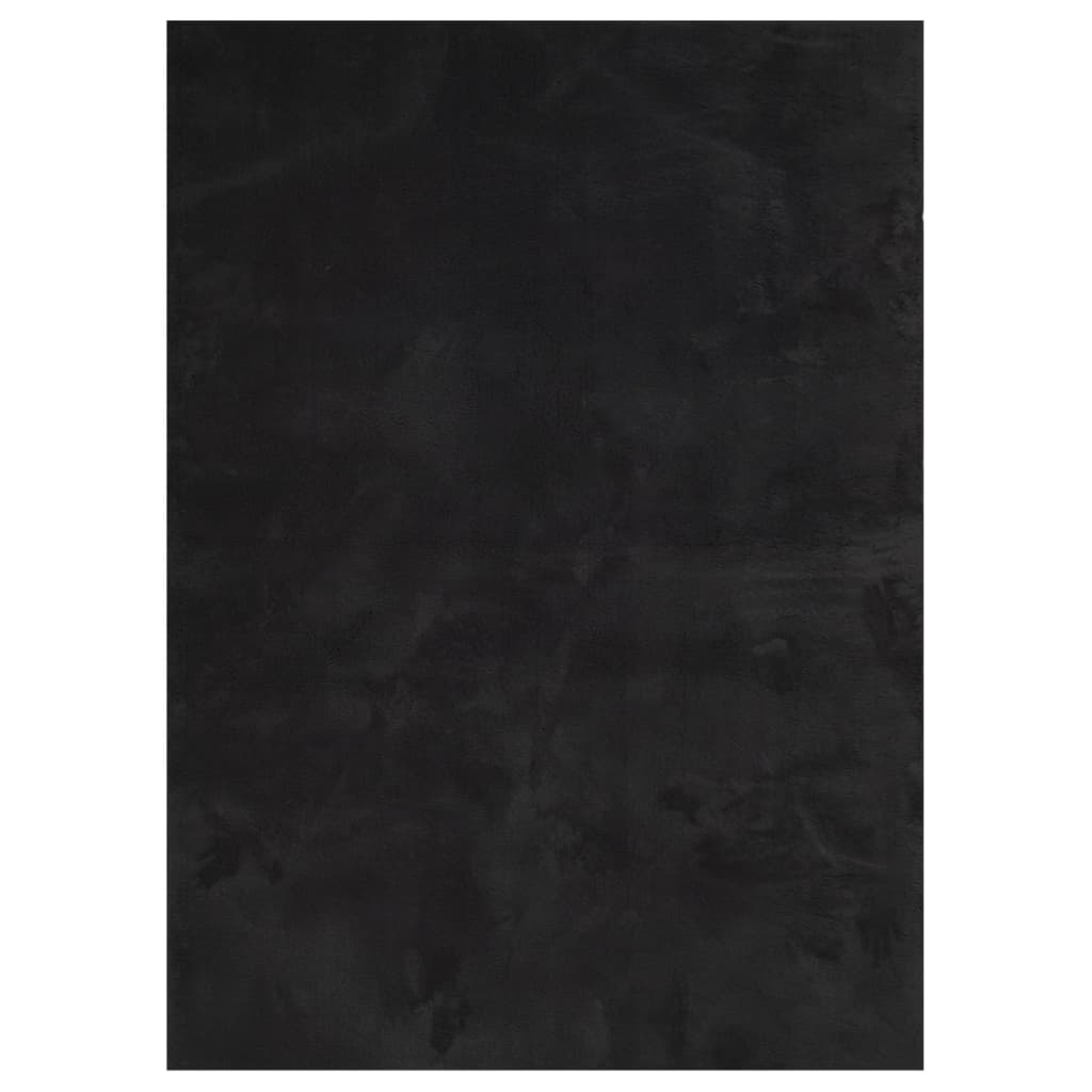 vidaXL Tapis HUARTE à poils courts, doux et lavable, noir 160x230 cm