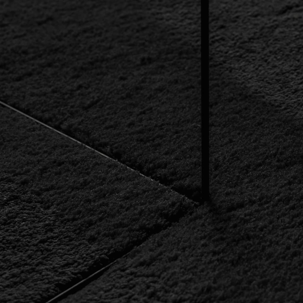 vidaXL Tapis HUARTE à poils courts, doux et lavable, noir 160x230 cm