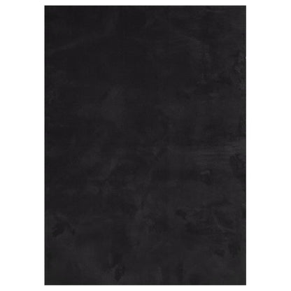 vidaXL Tapis HUARTE à poils courts, doux et lavable Noir 200x280 cm