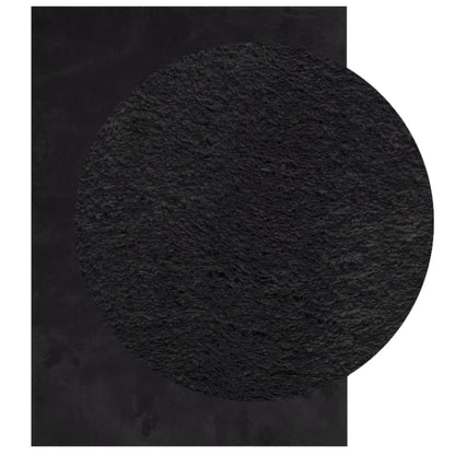 vidaXL Tapis HUARTE à poils ras doux et lavable noir 240x340 cm
