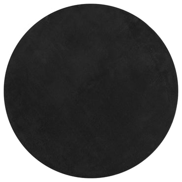 vidaXL Teppich HUARTE Kurzflor Weich und Waschbar Schwarz Ø 80 cm