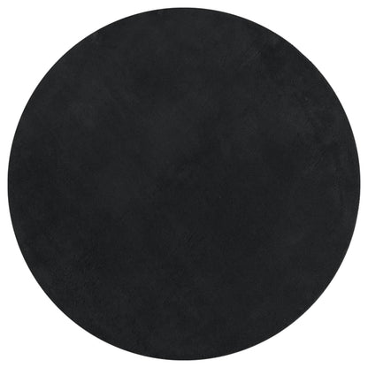 vidaXL Teppich HUARTE Kurzflor Weich und Waschbar Schwarz Ø 100 cm