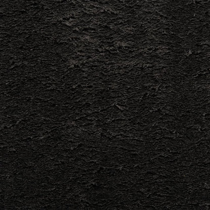 vidaXL Teppich HUARTE Kurzflor Weich und Waschbar Schwarz Ø 100 cm