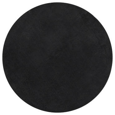vidaXL Tapis HUARTE à poils courts, doux et lavable Noir Ø 120 cm