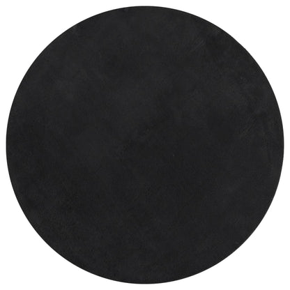 vidaXL Tapis HUARTE à poils courts, doux et lavable Noir Ø 120 cm