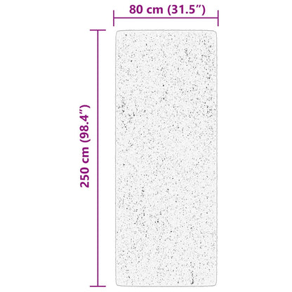 vidaXL Teppich HUARTE Kurzflor Weich und Waschbar Blau 80x250 cm