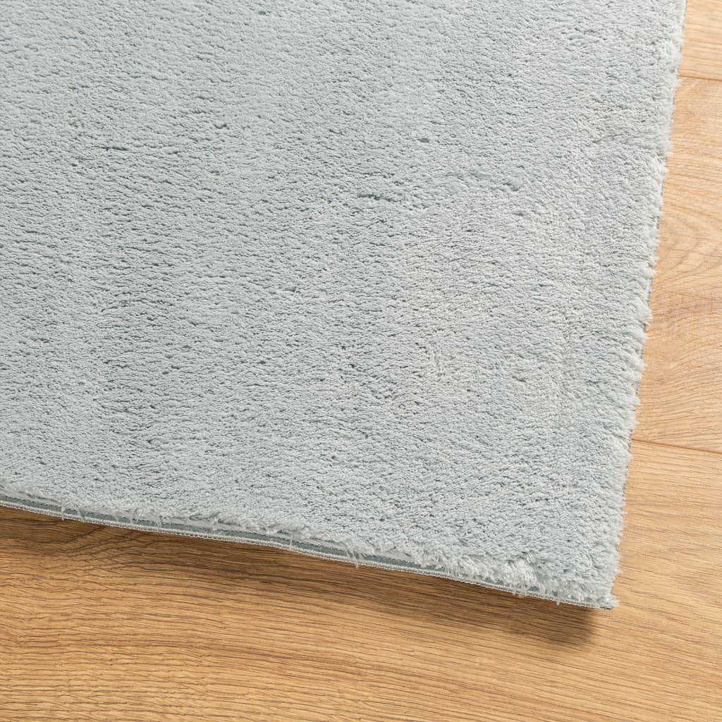 vidaXL Teppich HUARTE Kurzflor Weich und Waschbar Blau 160x230 cm