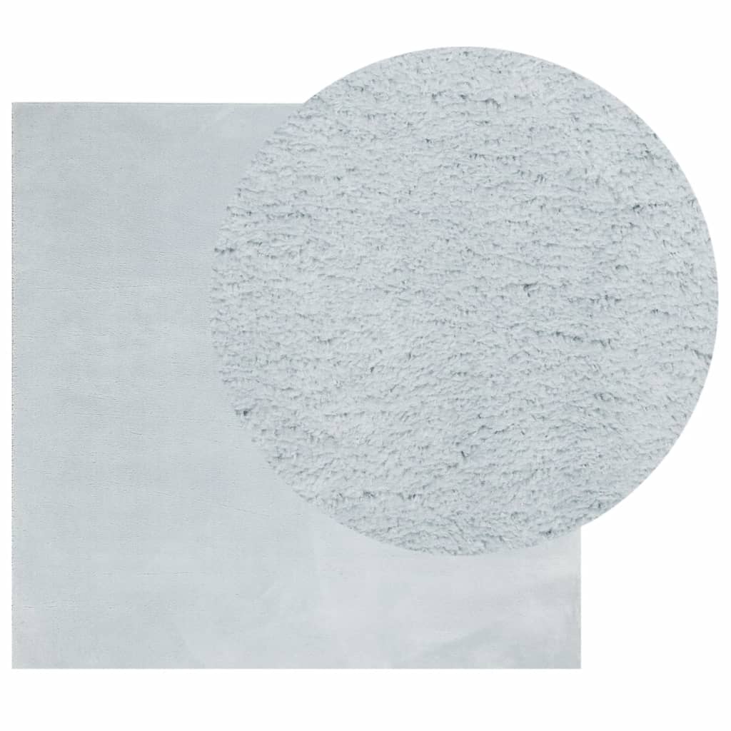 vidaXL Tapis HUARTE à poils courts, doux et lavable bleu 240x240 cm