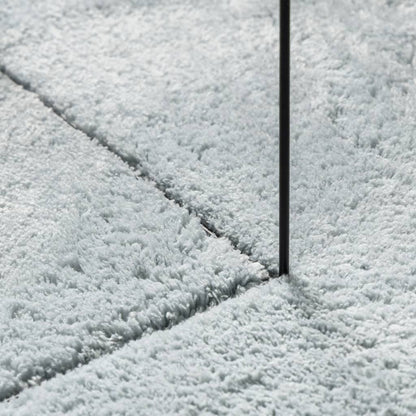 vidaXL Tapis HUARTE à poils courts, doux et lavable bleu 240x240 cm