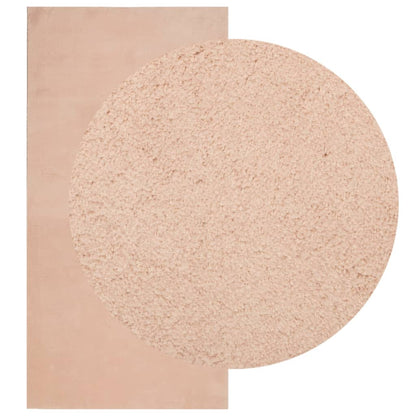 vidaXL Tapis HUARTE à poils courts doux et lavable rose pâle 100x200 cm