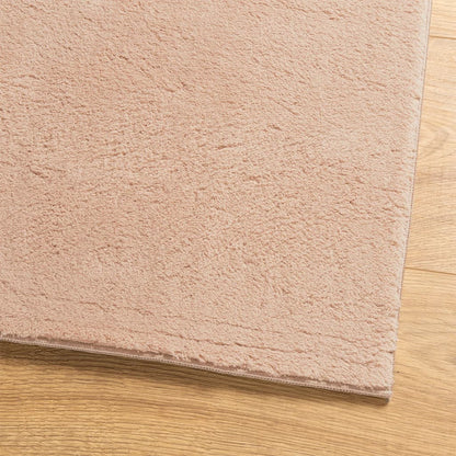vidaXL Tapis HUARTE à poils courts doux et lavable rose pâle 100x200 cm
