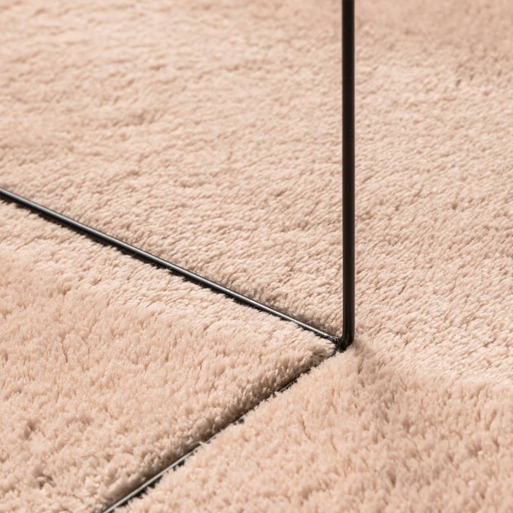 vidaXL Tapis HUARTE à poils courts doux et lavable rose pâle 100x200 cm