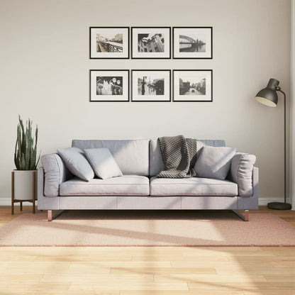 vidaXL Tapis HUARTE à poils courts doux et lavable rose pâle 100x200 cm