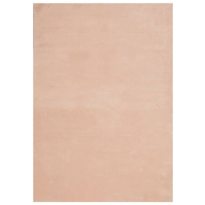 vidaXL Tapis HUARTE à poils courts, doux et lavable Rose pâle 120x170 cm