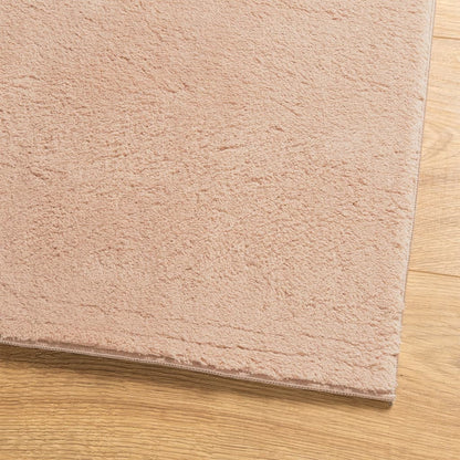 vidaXL Tapis HUARTE à poils courts, doux et lavable Rose pâle 120x170 cm