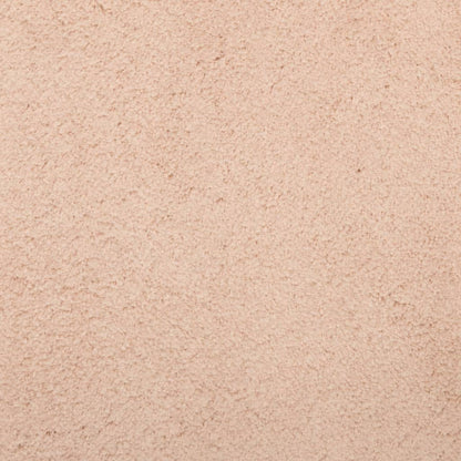 vidaXL Teppich HUARTE Kurzflor Weich und Waschbar Blassrosa 160x160 cm