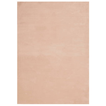 vidaXL Teppich HUARTE Kurzflor Weich und Waschbar Blassrosa 160x230 cm