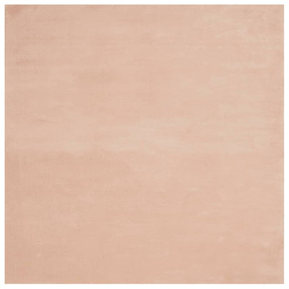 vidaXL Teppich HUARTE Kurzflor Weich und Waschbar Blassrosa 200x200 cm