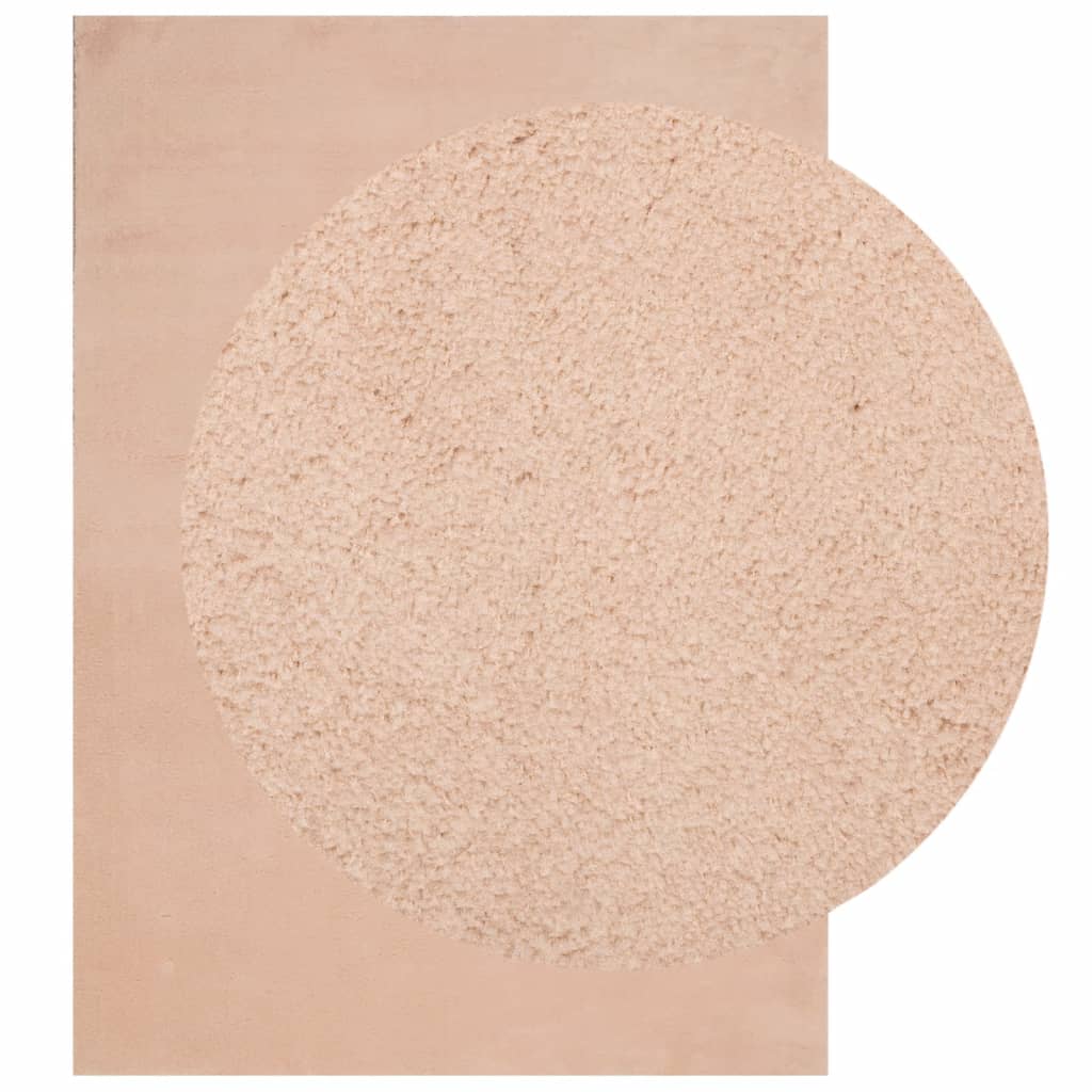 vidaXL Teppich HUARTE Kurzflor Weich und Waschbar Blassrosa 200x280 cm