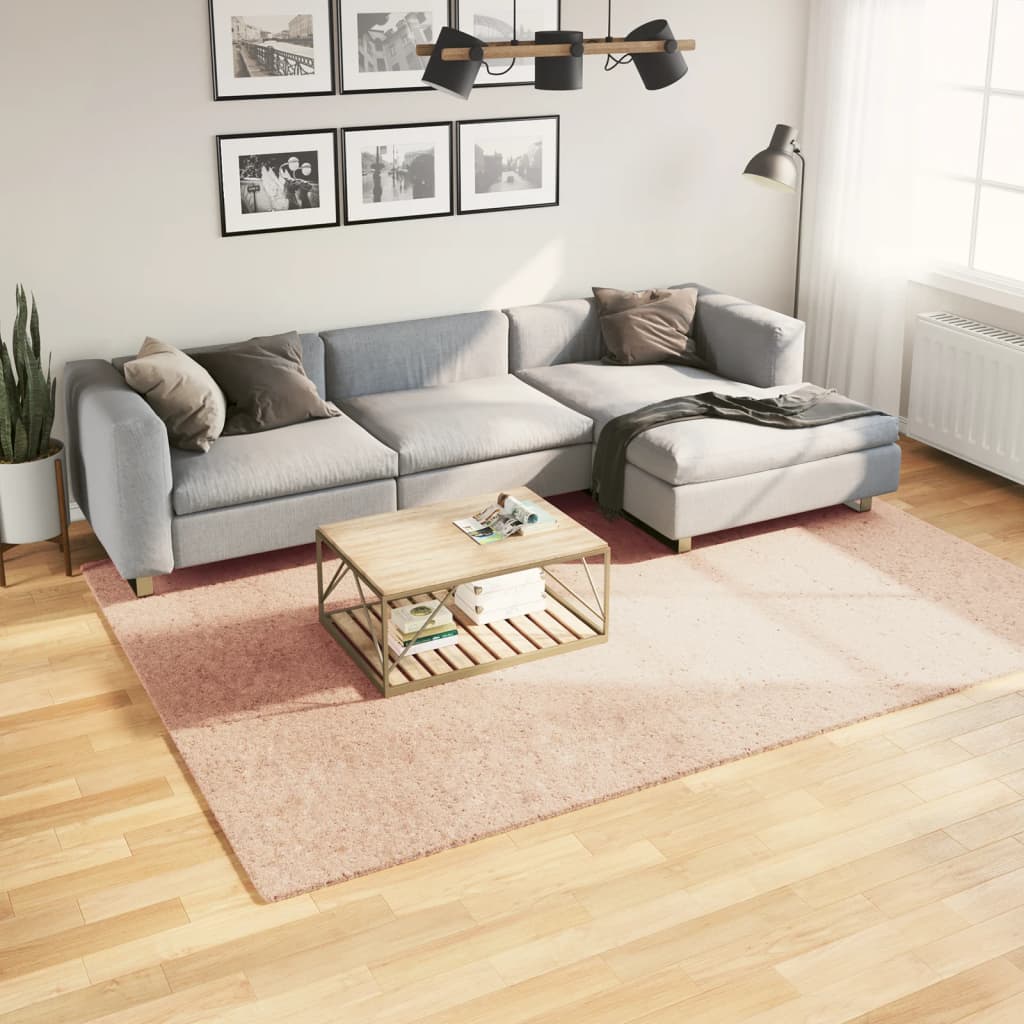 vidaXL Teppich HUARTE Kurzflor Weich und Waschbar Blassrosa 200x280 cm