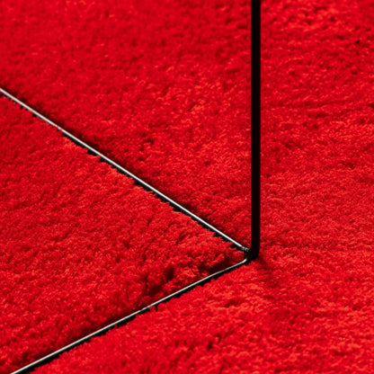 vidaXL Tapis HUARTE à poils courts doux et lavable rouge 140x200 cm