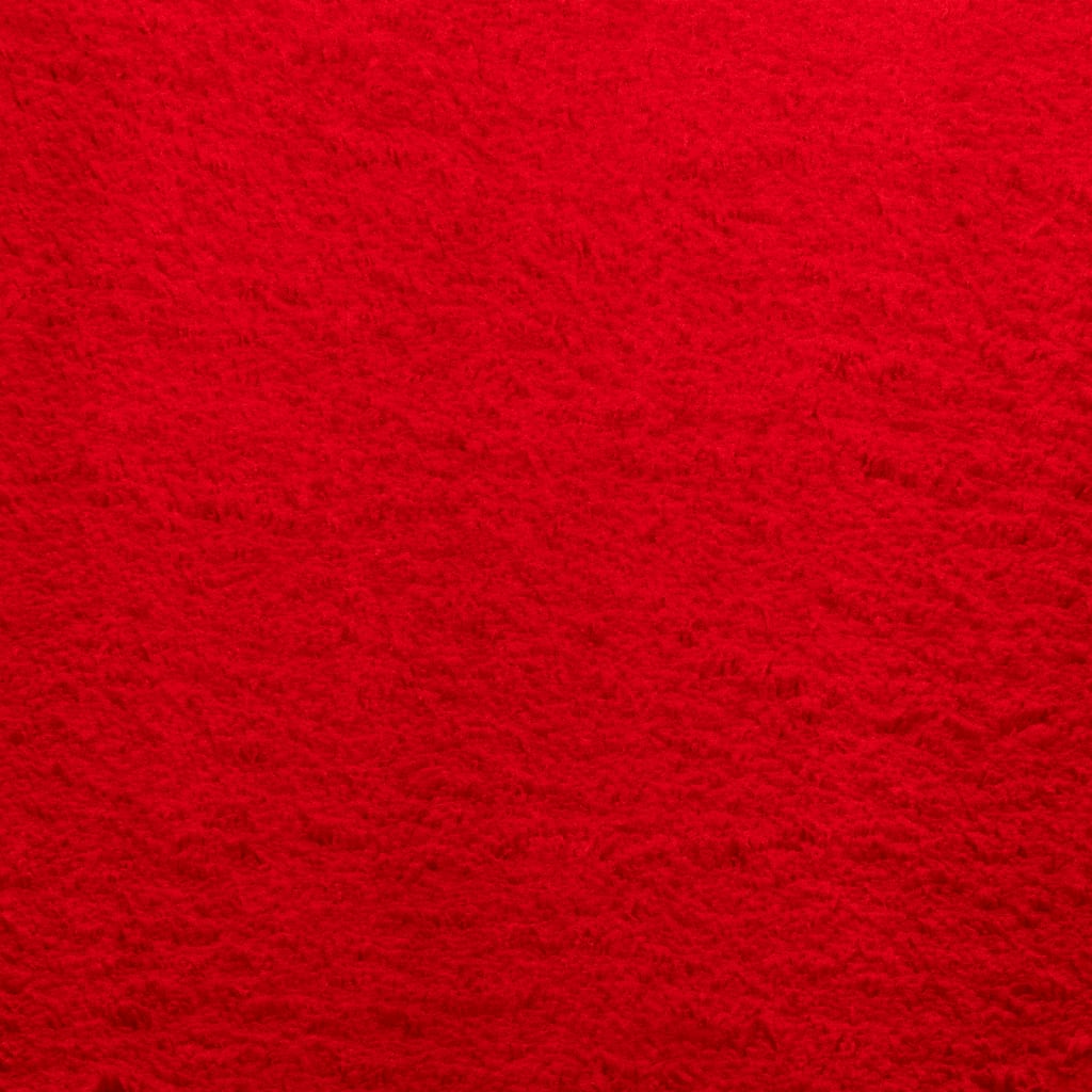 vidaXL Tapis HUARTE à poils courts doux et lavable rouge 140x200 cm