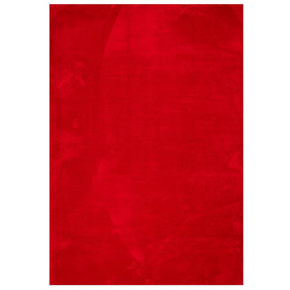 vidaXL Teppich HUARTE Kurzflor Weich und Waschbar Rot 160x230 cm