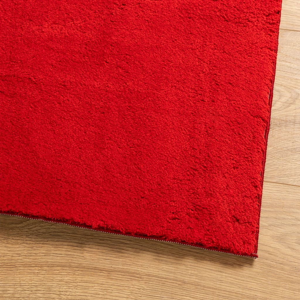 vidaXL Teppich HUARTE Kurzflor Weich und Waschbar Rot 200x280 cm