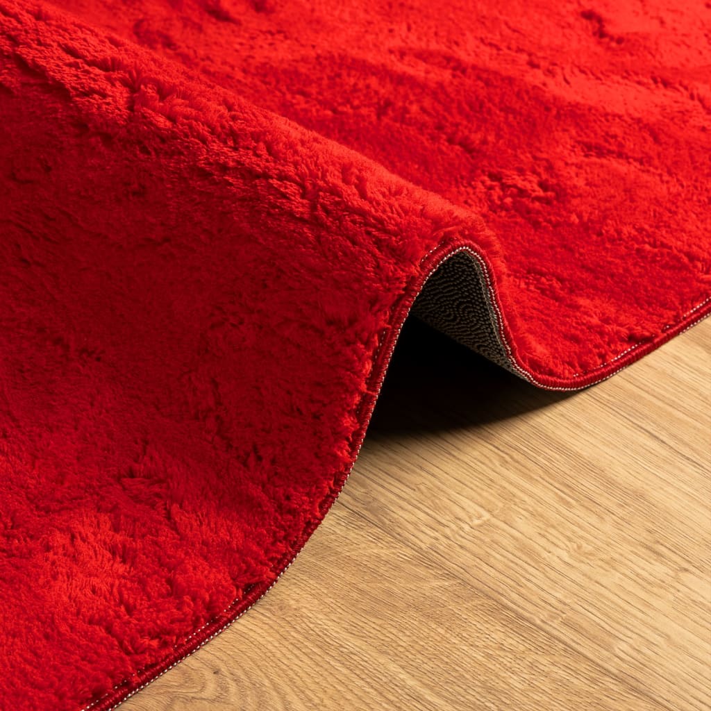 vidaXL Teppich HUARTE Kurzflor Weich und Waschbar Rot 200x280 cm