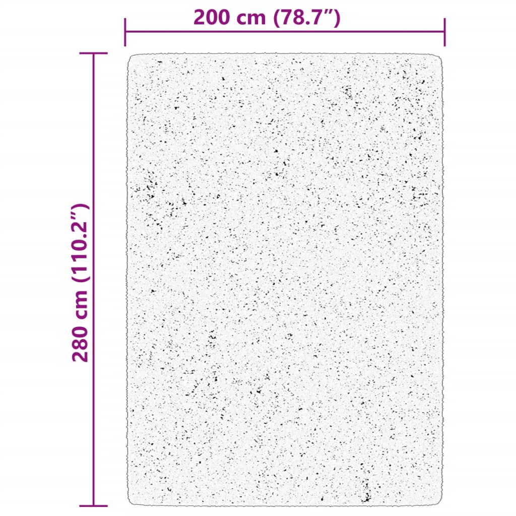vidaXL Teppich HUARTE Kurzflor Weich und Waschbar Rot 200x280 cm
