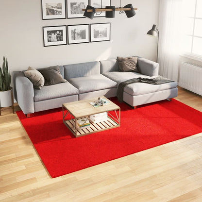 vidaXL Teppich HUARTE Kurzflor Weich und Waschbar Rot 200x280 cm