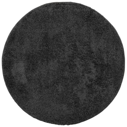 vidaXL Teppich Shaggy Hochflor Modern Anthrazit Ø 80 cm