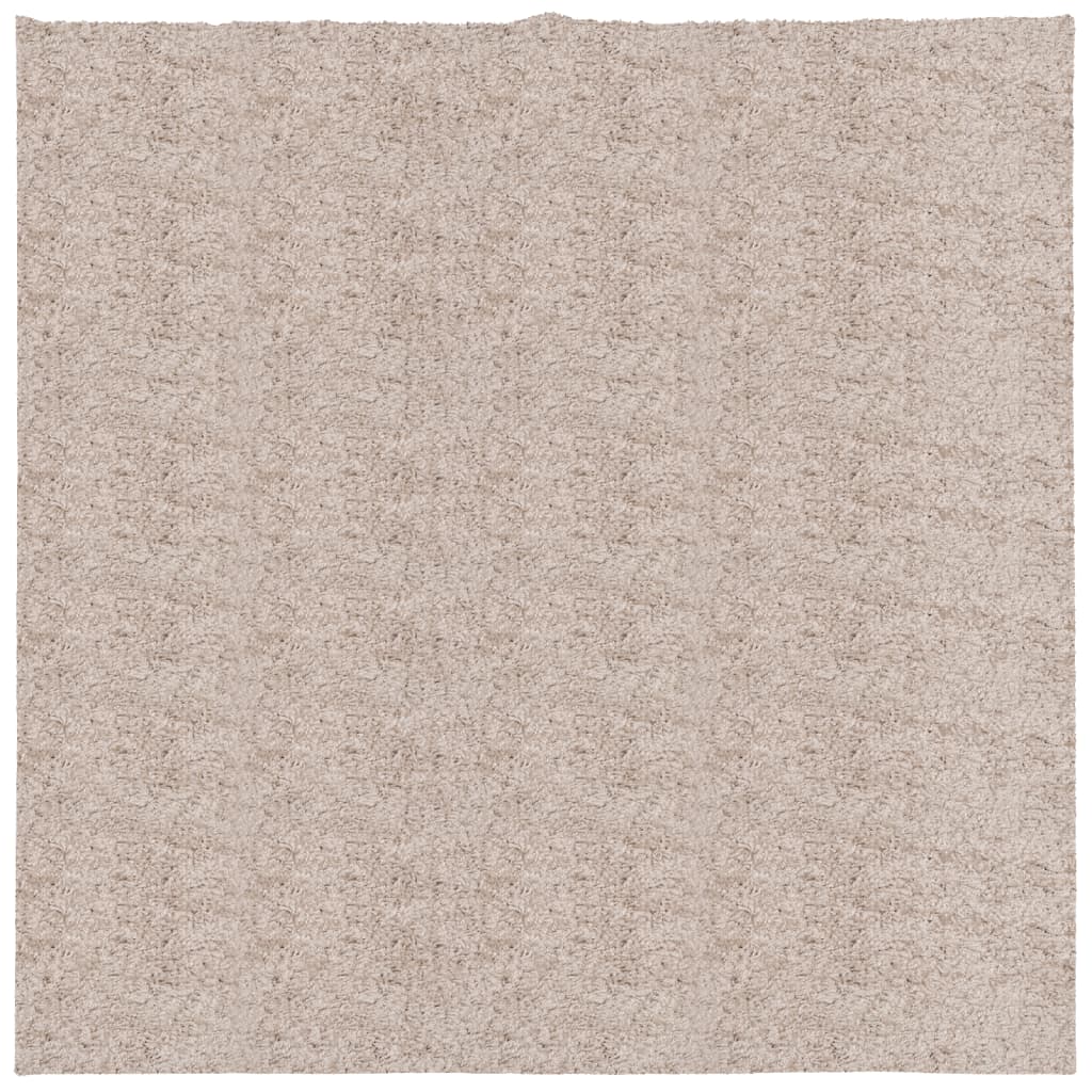 vidaXL Tapis shaggy PAMPLONA à poils longs moderne beige 160x160 cm